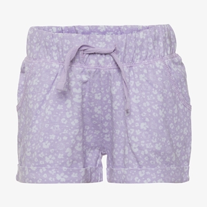 TwoDay meisjes short met bloemetjes lila