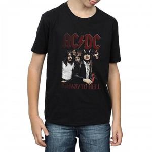 Katoenen T-shirt AC/DC Highway To Hell voor jongens 5-6 Years zwart