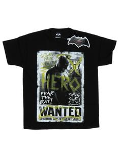 DC Comics Boys Batman v Superman Gezocht Poster T-shirt 12-13 zwart