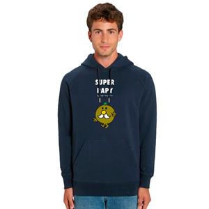 Monsieur Madame Herensweater met capuchon - SUPER PAPY MRMME XS marineblauwe kleur
