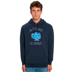 Monsieur Madame Herensweater met capuchon - HEAD IN THE CLOUDS XS marineblauwe kleur