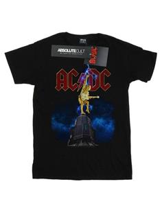 AC/DC Lightning-T-shirt met stijve bovenlip voor jongens 12-13 zwart