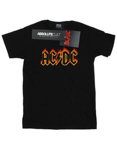 AC/DC jongens T-shirt met vlammenlogo 12-13 zwart