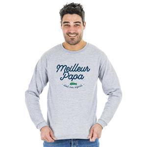 Ma Petite Tribu Herensweater - BESTE DAD DIXIT MIJN KINDEREN XS heide grijze kleur