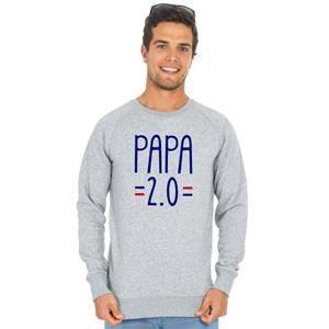 We are family Herensweater - PAPA 2.0 XS heide grijze kleur