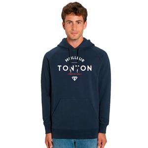 We are family Herensweater met capuchon - BEST TONTON DIXIT MY NIECE XS marineblauwe kleur