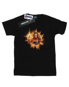 Marvel Girls Avengers Endgame Captain Marvel Blast katoenen T-shirt 12-13 zwart