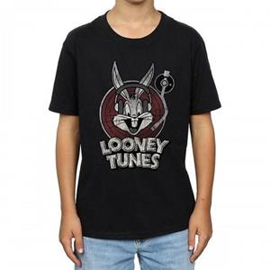 Looney Tunes jongens Bugs Bunny Circle katoenen logo-T-shirt 12-13 zwart