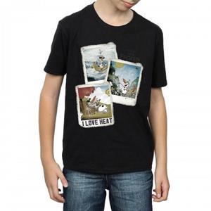 Frozen jongens Olaf polaroid katoenen T-shirt 12-13 zwart