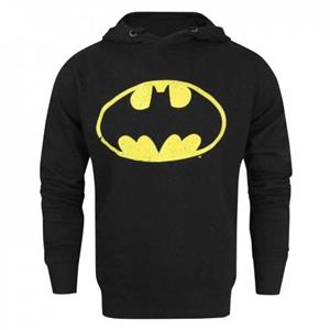 Batman officiële heren hoodie met gespikkeld logo 2XL zwart
