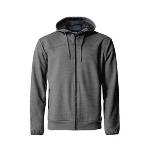 Pertemba FR - Apparel Clique Heren Ottawa Melange hoodie met volledige ritssluiting M grijs