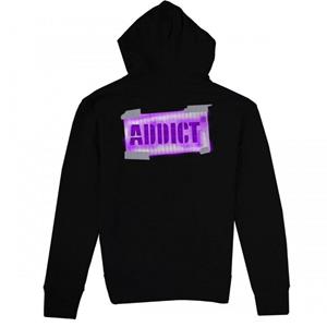 Pertemba FR - Apparel Addict heren hoodie met graffiti-logo en volledige ritssluiting M zwart