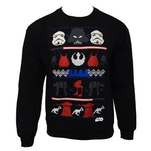 Star Wars Heren Dark Side Fair Isle kersttrui 2XL blauw