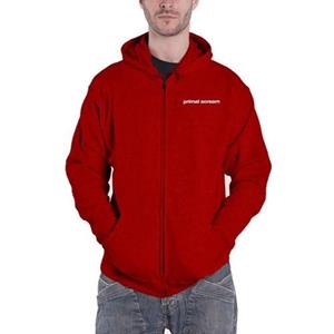 Pertemba FR - Apparel Primal Scream Unisex volwassen Screamadelica hoodie met rits en rugprint L rood