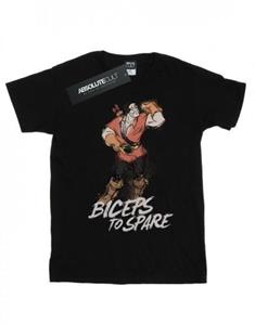 Disney Girls Belle en het beest Gaston biceps om katoenen T-shirt te sparen 12-13 wit