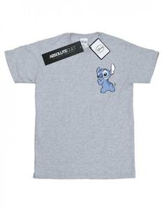 Disney meisjes Lilo en Stitch Stitch katoenen T-shirt met print op de achterkant 7-8 Years wit