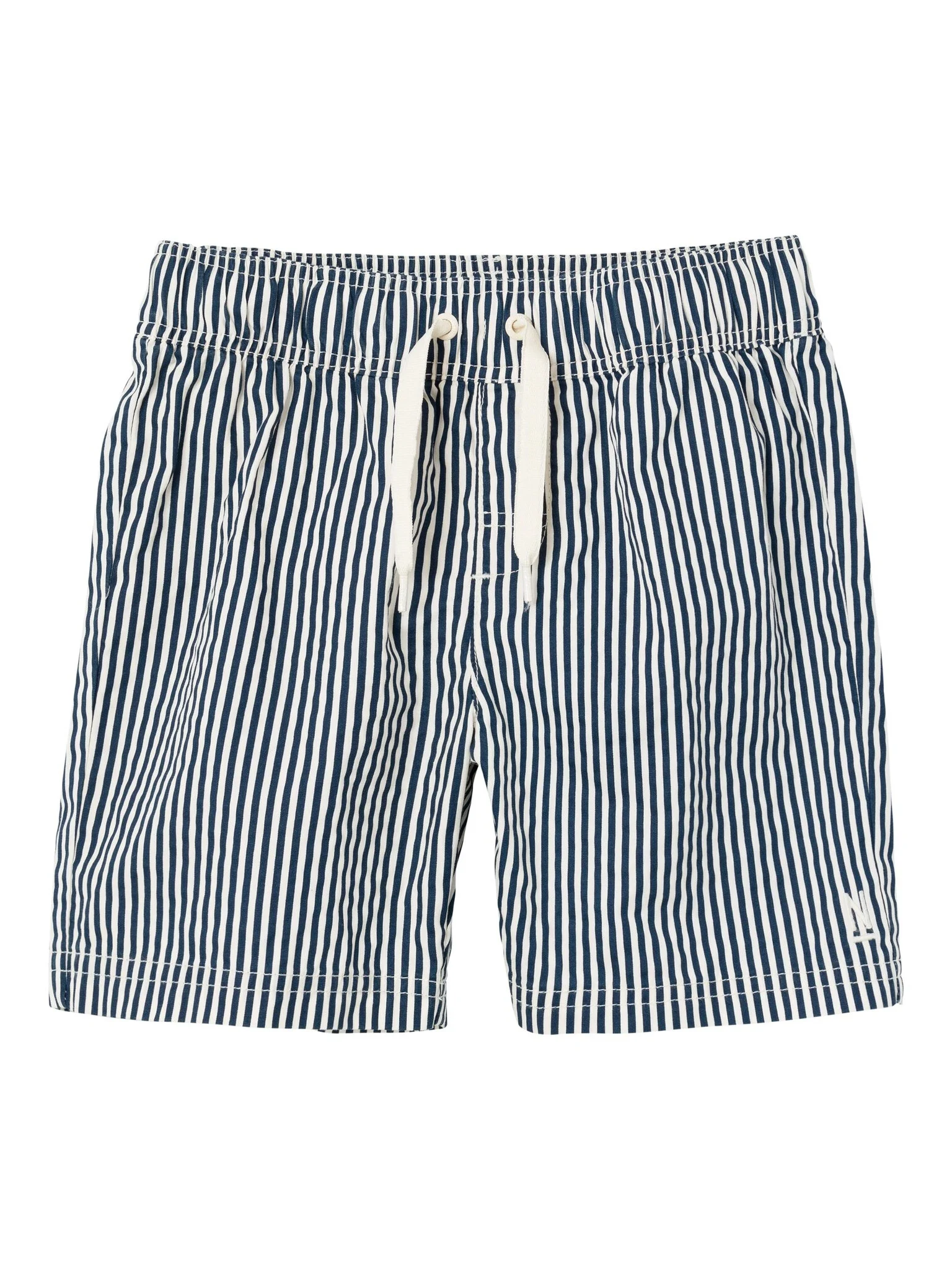 Name It Jongens zwemshort kinderen nkmzeer gestreept donkerblauw/wit