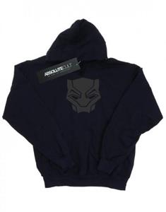 Marvel Boys Black Panther zwart op zwarte hoodie 12-13 wit