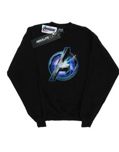 Marvel Boys Avengers Endgame gloeiend logo-sweatshirt 12-13 zwart