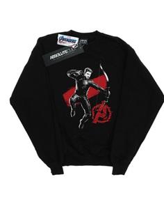 Marvel Boys Avengers Endgame Mono Hawkeye-sweatshirt 12-13 zwart