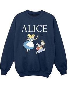 Disney Boys Alice In Wonderland Follow The Rabbit Sweatshirt 12-13 marineblauwe kleur