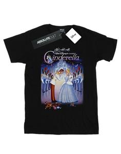 Disney meisjes Assepoester collage poster katoenen T-shirt 12-13 zwart