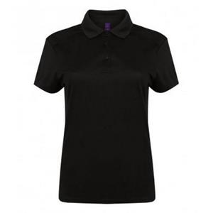 Henbury dames/dames stretch microfijn piqué poloshirt M donkergrijze kleur