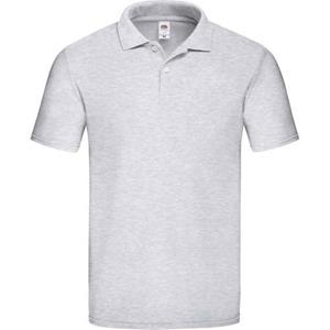 Fruit of the Loom Heren origineel piqué heather poloshirt M grijs