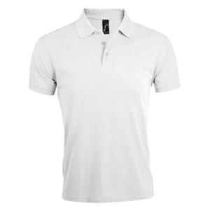 SOLs Heren Prime Pique effen poloshirt met korte mouwen S wit