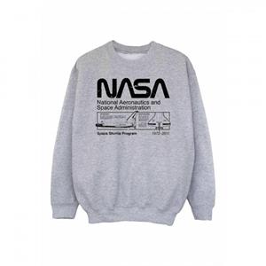 NASA Space Shuttle-sweatshirt voor jongens 12-13 wit