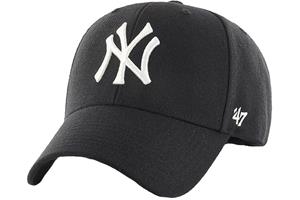 47 Brand New York Yankees MVP-pet, unisex zwarte pet One size zwart