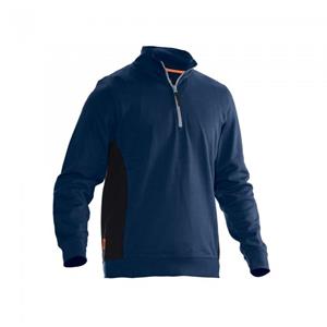 Pertemba FR - Apparel Jobman herensweatshirt met halve rits L zwart/Vloot