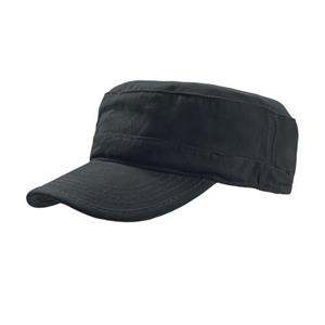 Atlantis Tank Militaire pet van geborsteld katoen (2 stuks) One Size zwart