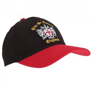 London Londen Engeland baseballpet met verstelbare riem One Size rood/zwart