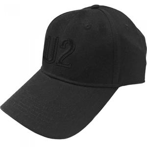 U2 Unisex baseballpet met logo voor volwassenen One Size zwart