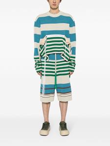 craiggreen Craig Green Gestreepte ribgebreide shorts - Beige