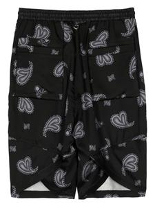 mastermindworld Mastermind World Bermuda shorts met paisley-print - Zwart