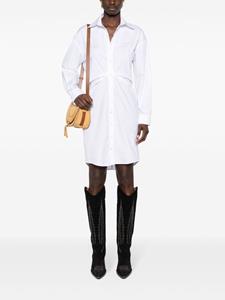 PINKO Katoenen blousejurk met ringlets - Wit