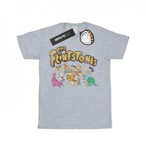 The Flintstones Het Flintstones Boys Group Distressed T-shirt 9-11 Years wit