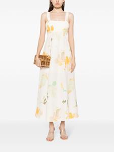 Acler Midi-jurk met print - Geel