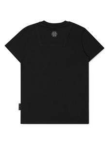 philipppleinjunior Philipp Plein Junior T-shirt verfraaid met kristallen - Zwart