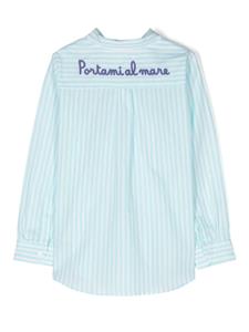 mc2saintbarthkids MC2 Saint Barth Kids Gestreept katoenen shirt - Groen