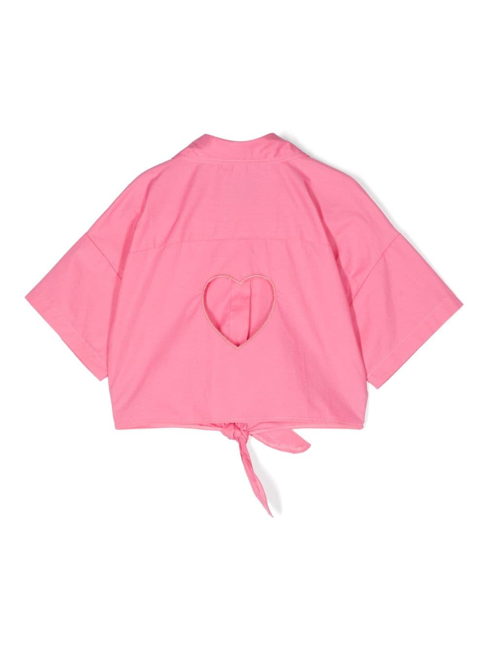 Miss Grant Kids Popeline shirt met uitgesneden detail - Roze