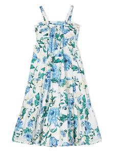 Miss Grant Kids Katoenen jurk met bloemenprint - Wit