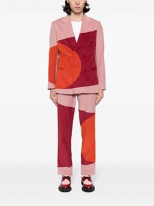 KidSuper Ribfluwelen broek met colourblocking - Roze