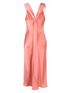 Max Mara Midi-jurk met satijnen afwerking - Roze