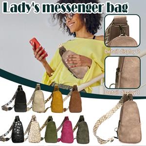 BloomingGirl New Ladies Chest Bag Solid Color Messenger Bag Fashion Shoulder Strap Cross-border Retro Waist Bag