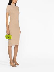 FENDI Jurk met FF jacquard - Bruin