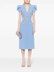 jennypackham Jenny Packham Firefly midi-jurk verfraaid met kristallen - Blauw