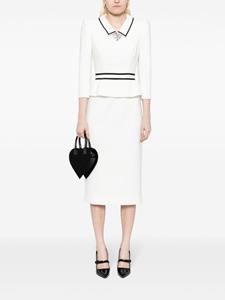 jennypackham Jenny Packham Honeybee midi-jurk met peplum taille - Wit